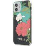 Guess GUHCP12SIMLFL01 Iphone 12 Mini 5,4'' czarny/Black N�1 Flower Collection