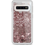 HAMA White Diamonds Sparkle Case Samsung Galaxy S10 PINK-Gold HEARTS