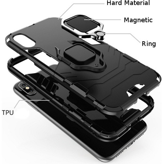Huawei Case Armor Ring Magnetic P Smart 2021 BLACK
