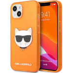 Karl Lagerfeld KLHCP13SChtro Iphone 13 Mini 5.4 ''ORANGE/Orange Hardcase Glitter Choupette FLUO