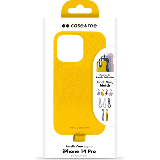 SBS Case & Me Amelie Cover In Leather Effect Material For Iphone 14 Pro- Yellow