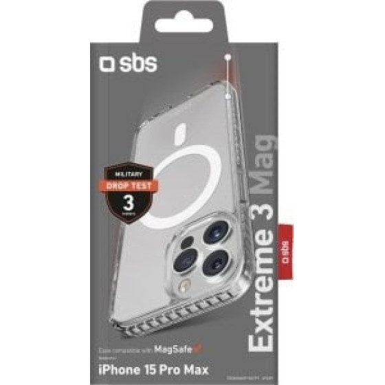 SBS Extreme 3 Mag Iphone 15 Pro Max Case Transparent