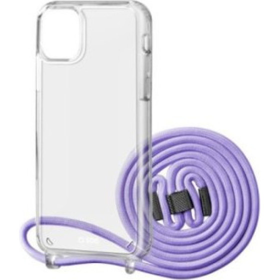 SBS Necklace Case Lilac With Coloured strap, For Iphone 12/12 Pro