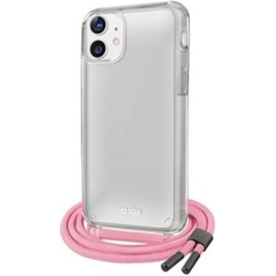 SBS Pink Case With Necklace For Iphone 12/ 12 Pro