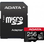 Adata Microsdxc Memory Card With Adapter, 256Gb, Class 10 / UHS-1 U3 - (AUSDX256GUI3V30SHA2-RA1)