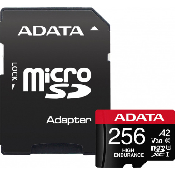 Adata Microsdxc Memory Card With Adapter, 256Gb, Class 10 / UHS-1 U3 - (AUSDX256GUI3V30SHA2-RA1)