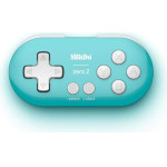 8Bitdo Zero 2 Mini Gamepad Turquoise Edition (RET00222) ��� Switch, Windows, Android, macOS, Raspberry Pi