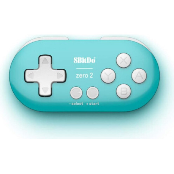 8Bitdo Zero 2 Mini Gamepad Turquoise Edition (RET00222) ��� Switch, Windows, Android, macOS, Raspberry Pi