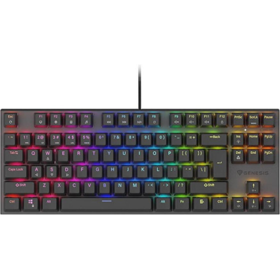 GENESIS Gaming Keyboard Thor 303 Tkl Black Us Mechanical RGB, Silent Switch, Hot Swap - (NKG-1881)