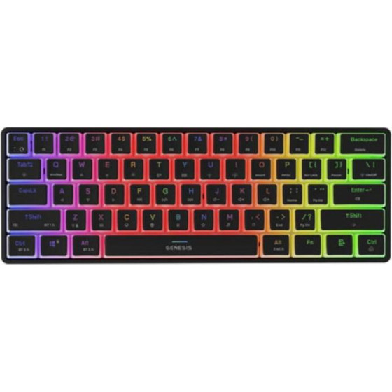 GENESIS Gaming Keyboard Thor 660 G2 Us Black Wireless Rgb Mechanical Cateron Brown GNSNKG-2196) - (NKG-2196)