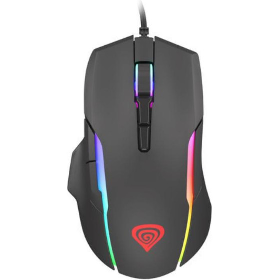 GENESIS Gaming Mouse Xenon 220 G2 12800DPi RGB, Optical With Software, Black Silent - (NMG-1572)