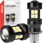AMiO �������� Led T15 W16W 12V/24V Led CAN-Bus 15xSmd 2835 ����� ��� 5.500K (�� ����� �����) - 2 ���. - (04245)
