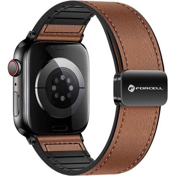 FORCELL F-Design FA21 Eco Leather Strap For Apple Watch 38 / 40 / 41 Mm brown