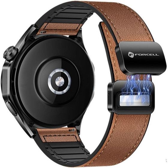 FORCELL F-Design FS20 Magnetic Eco Leather Strap For Samsung Watch 22 Mm brown
