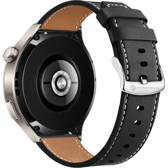 FORCELL F-Design FS21 Eco Leather Strap For Samsung Watch 20 Mm black