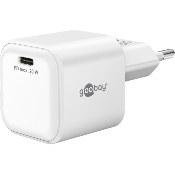 Goobay USB-C(TM) Pd Gan Fast Charger Nano (20 W) White - (76691)
