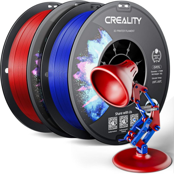 Creality CR-Petg Value Pack 2kg - Red & Blue 3D Printer Filament - (3301030136)