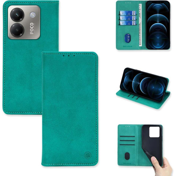 Sonique ���� ��������� Vintage Magnet Wallet Xiaomi Poco M7 Pro 5G �������