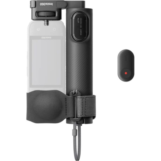 Insta360 Foldable 2-in-1 Selfie Stick Remote Kit (1/4'' Mount) - With Mini Remote To Control Camera - (CINSEAVE)
