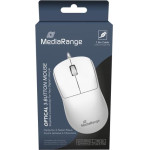 MediaRange Optical 4-Button Wireless Mouse With Scroll-Wheel And DPI-Button, 1.000 - 1.600 dpi, Symmetrical, White - (MROS257)