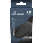 MediaRange Optical 4-Button Wireless Mouse, Scroll-Wheel, 1.000 - 2.400 dpi, Black - (MROS268)