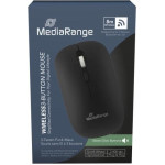 MediaRange Optical 4-Button Wireless.Scroll-Wheel,1.000 - 2.400 dpi,Bt Ver. 5.0), Black - (MROS267)