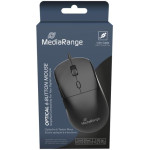 MediaRange Wired Optical 6-Button Mouse, Scroll-Wheel,800 - 2.400 dpi,1.5m USB-C Cable, Black - (MROS271)