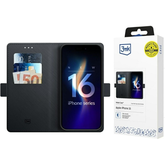3MK Etui Wallet Case Do Apple Iphone 17 czarny