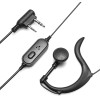 Baofeng ��������� ��� ���������� 2 pin, Push To talk, 1.1m, ����� - (BFG-EARPHONE)