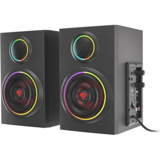 Genesis Gaming Speakers Helium 300BT 2.0 Wood Bluetooth ARGB - (NCS-1716)