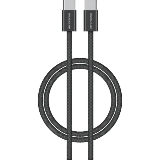 Riversong Cable Type-C To Type-C 60W Lotus 10 1m Black - (CT53BL)