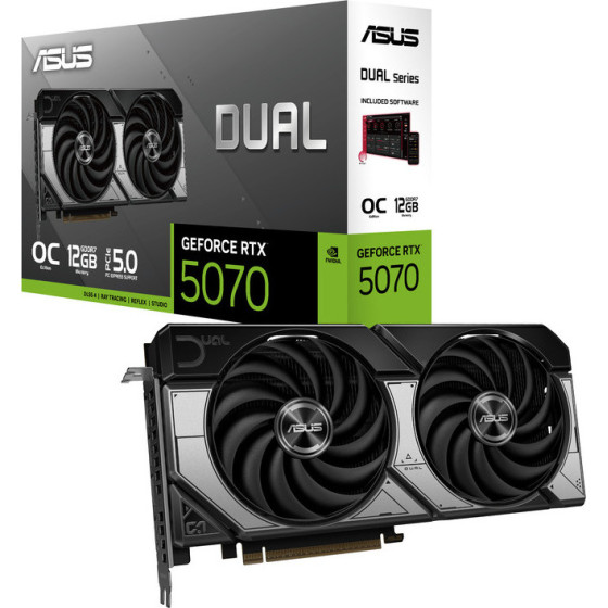 Asus Vga DUAL-RTX5070-O12G, 12GB, GDDR7 - (90YV0M17-M0NA00)