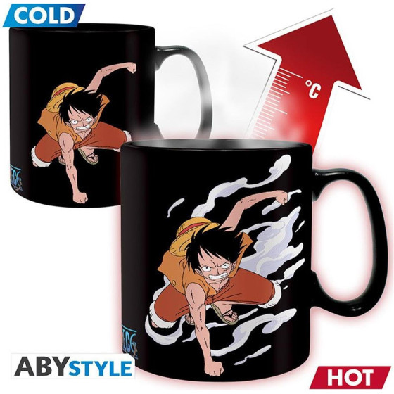 Abysse One Piece - Luffy And Ace Heat Change Mug (460ml) (ABYMUG404)