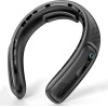 Techsuit - Neck Fan (S11) - Portable, Silicone Support, 4x Airflow, Digital Display, 4000mAh, 4800RPm - Black