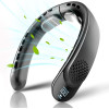 Techsuit - Neck Fan (S8) - Portable, With Digital Display, 3 Wind Speeds, 4000mAh, 7300RPm - Black
