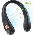 Techsuit - Neck Fan (S9) - Portable, With Digital Display, 3 Wind Speeds, 5200mAh, 5800RPm - Black