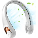Techsuit - Neck Fan (S9) - Portable, With Digital Display, 3 Wind Speeds, 5200mAh, 5800RPm - White