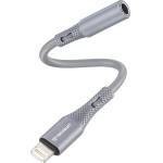 Techsuit - Premium Cable Adapter Soundflex (AC2) - Lightning To 3.5mm Jack, Hi-Fi Quality, Silica Gel - Gray