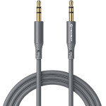 Techsuit - Premium Cable Adapter Soundflex (AC3) - 3.5mm To Jack, Hi-Fi Quality, Silica Gel - Gray