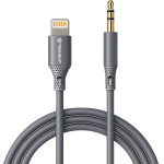 Techsuit - Premium Cable Adapter Soundflex (AC5) - Lightning To 3.5mm Jack, Hi-Fi Quality, Silica Gel - Gray