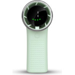 Techsuit - Premium Mini Hand Fan (A8) - With Led Digital Display, USB-C Rechargeable, 5 Wind Speeds, 3600mAh - Green