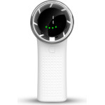Techsuit - Premium Mini Hand Fan (A8) - With Led Digital Display, USB-C Rechargeable, 5 Wind Speeds, 3600mAh - White