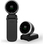 Techsuit - Premium Mini Hand Fan (A9) - With Led Digital Display, USB-C Rechargeable, 5 Wind Speeds, 5000mAh - Black