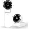 Techsuit - Premium Mini Hand Fan (A9) - With Led Digital Display, USB-C Rechargeable, 5 Wind Speeds, 5000mAh - White