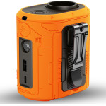 Techsuit - Premium Portable Mini Fan (Z14) - With Power Bank, Rechargeable, 5 Wind Speeds, Belt Buckle, 5000mAh - Orange