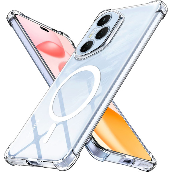 Techsuit - Shockproof Clear Silicone Magsafe - Honor 400 Pro - Clear