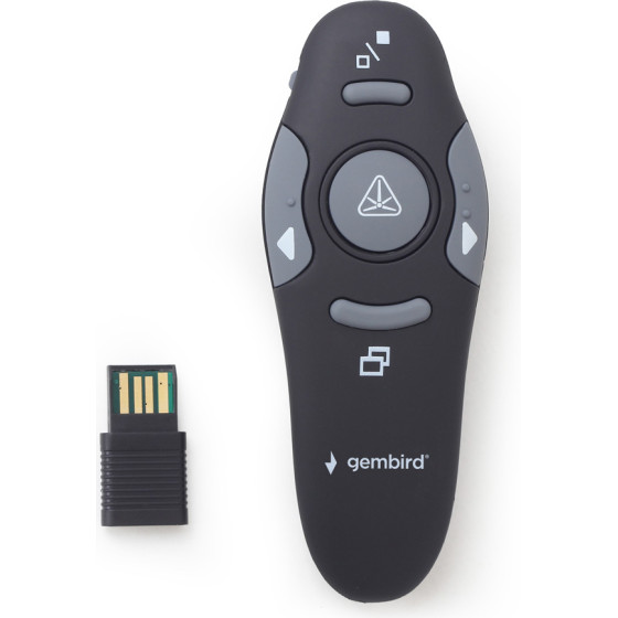 Gembird Wireless Presenter With Laser Pointer Black - (WP-L-11)