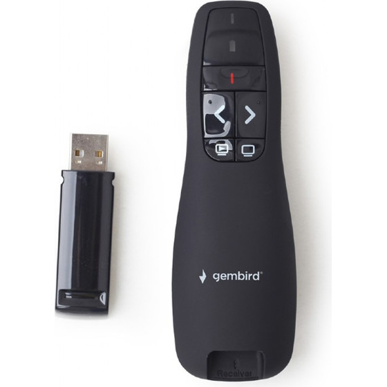 Gembird Wireless Presenter With Laser Pointer Black - (WP-L-12)
