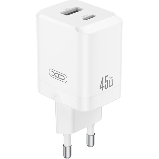 XO Wall Charger CE36 Pd 45W 1x USB-C 1x Usb white