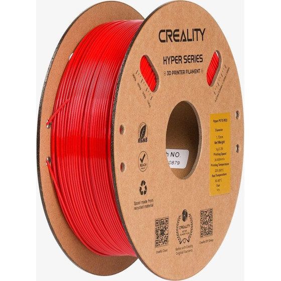 Creality Hyper-Petg Red 3D Printer Filament, Fast print, Chemical Sunlight resist. 1kg 1.78 - (3301030072)